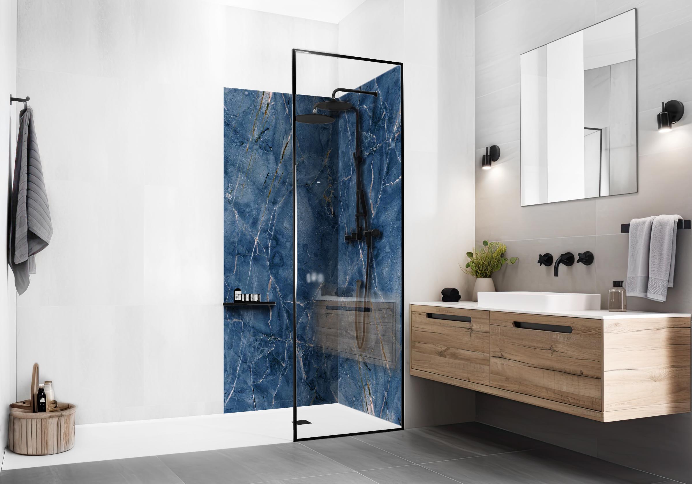 Duschrückwand für das Bad mit Motiv Marmor v2