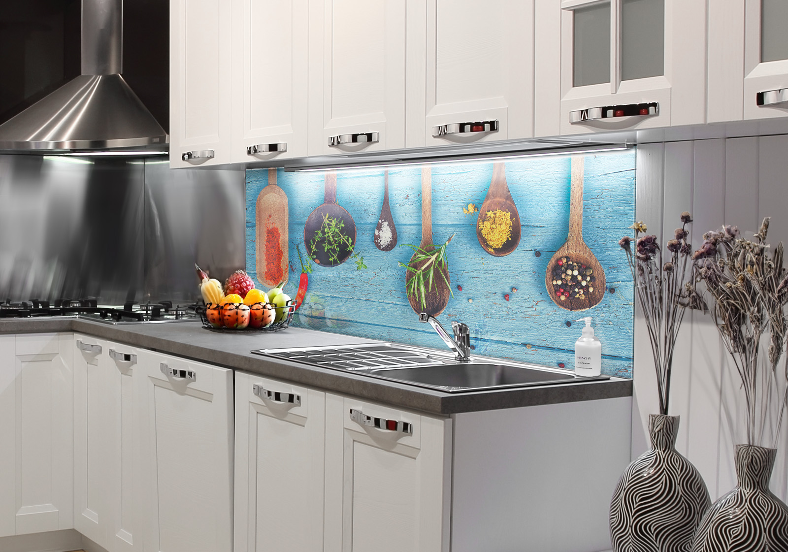 Küchenrückwand und Spritzschutz mit Motiv Gewürze v5