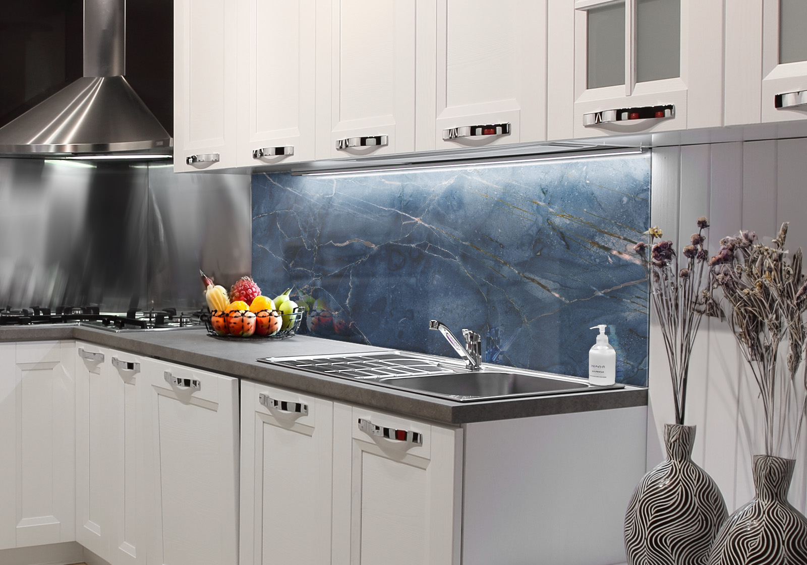 Küchenrückwand und Spritzschutz mit Motiv Marmor v2