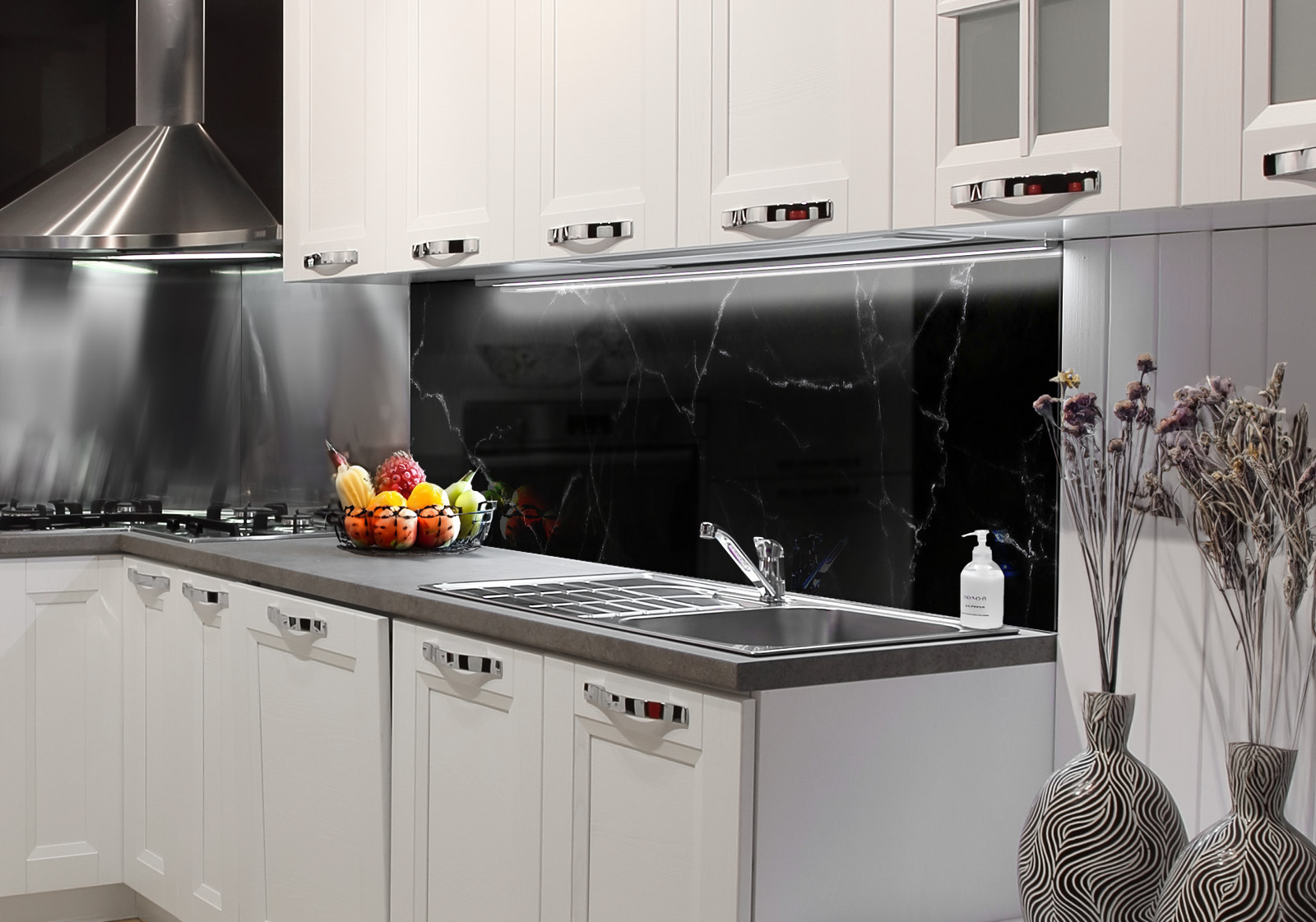 Küchenrückwand und Spritzschutz mit Motiv Marmor v5