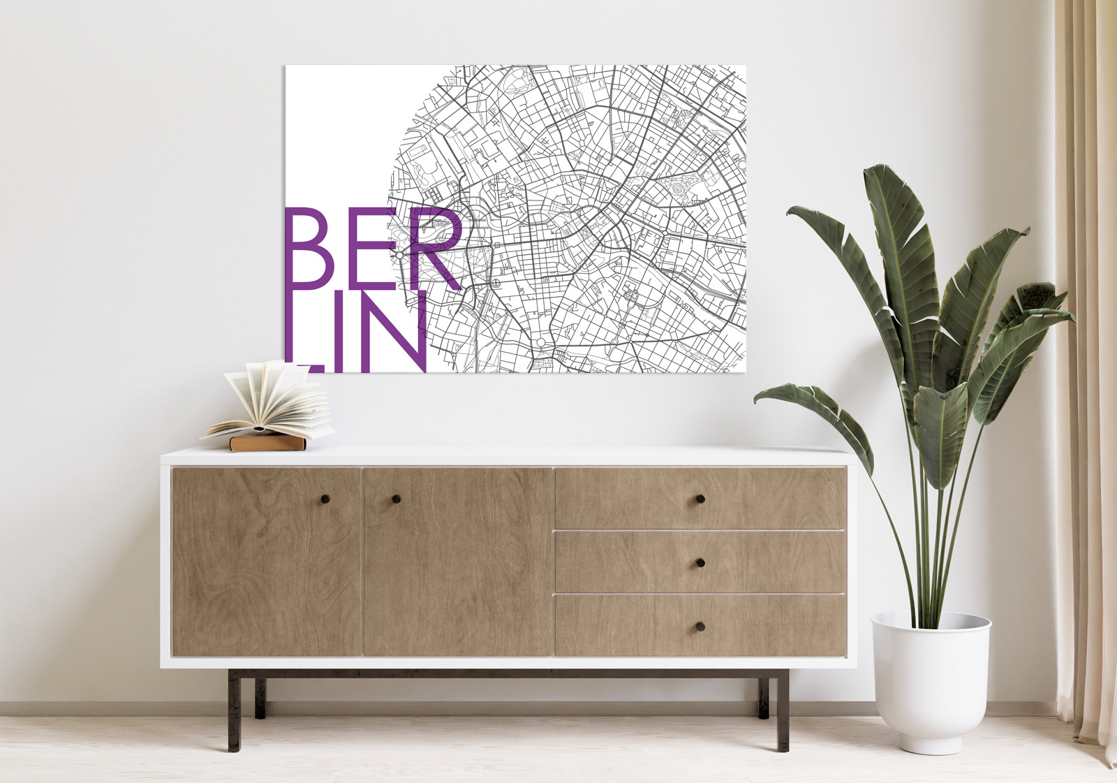 Wandbild Motiv Berlin Roadmap v1